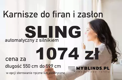 Karnisz elektryczny 550 - 599 cm Warszawa