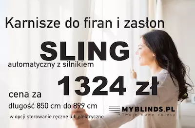 Karnisz elektryczny 850 - 899 cm Warszawa